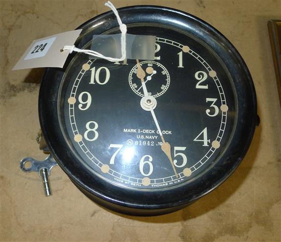 US Navy Mark I deck clock